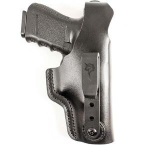 DeSantis Dual Carry II IWB/OWB Holster- Leather Holster, Fits GLOCK 19/19 GEN 5/19X/23/32/36/45/48, Beretta Cougar 9/40, S&W 99/990 L 4"", SIG P225/P228/P229/P225-A1/P220 Carry- Right Hand Draw, Black