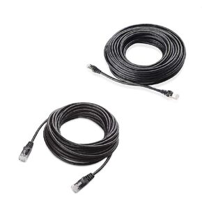 Cable Matters 50-Foot Snagless Long Cat6A (SSTP, SFTP) Shielded Ethernet Cable in Black & 25-Foot Cat6 Ultra Thin Ethernet Cable