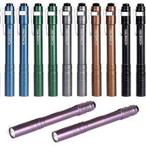 FASTPRO 12-Pack Pen Light, Aluminum LED Penlights with Batteries Included & Pre-Installed, Pocket Flashlight for Inspections, Repairs, Camping and Emergencies