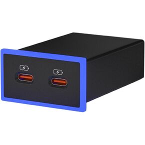 Car Charger for Toyota USB C Dual Port Charger PD 3.0 Type C Fast Charging with LED Light Show,Replacement of The Original car Charger Fast Charging (Blue)