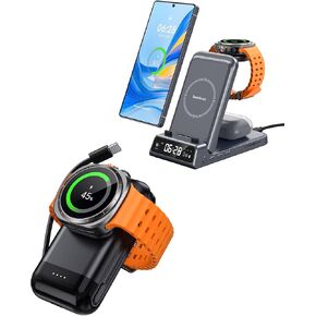 Charging Station for Samsung, 6000 mAh Portable Charger for Samsung Watch and Phone