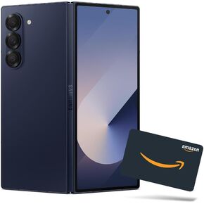 SAMSUNG Galaxy Z Fold 6 AI Cell Phone + $300 Amazon Gift Card + Large Storage Launch Bundle 512GB Unlocked Android Smartphone, Circle to Search, AI Photo Edits, US Version, 2024, Navy