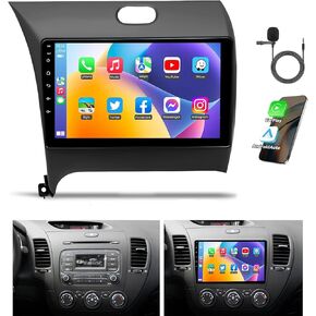 PHEZEN Car Radio for Kia Forte 2013-2018,Screen for Kia K3 with Wireless CarPlay Android Auto, 9" IPS Touch Screen Car Stereo for KIA Forte with Bluetooth GPS Navigation WiFi SWC-2+32G