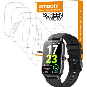 Soft Smart Watch Screen Protector Compatible with Soudorv P97 1.57" Fitness Tracker, TPU, 6-pack, Full Coverage, Bubble Self-healing