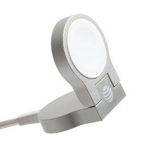 AT&T Apple Watch V3 Flip Fast Charger ، USB Type C لـ IWatch (6 أقدام - مضفر ، فضية)