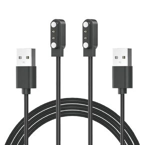 2Pack Charging Cable for Popglory P96 P95 & KALINCO P96 P76 Smart Watch, Magnetic Charger USB Charging Cable Cord 2FT