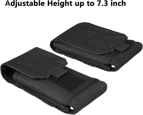 IronSeals Tactical Molle Phone Cover Case, Heavy Duty Loop Belt Holster Pouch with Flag Patch for iPhone 15 Pro Max/15 Pro/14 Plus/14 Max/14 Pro/13 Max/12 Max/11 Max, Black #A, (NEW037) in Saudi Arabia
