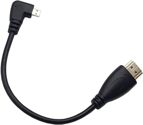 seadream الزاوية micro hdmi إلى HDMI كابل 2pcs 8 بوصة 90 درجة الزاوية اليمنى micro mal in Saudi Arabia