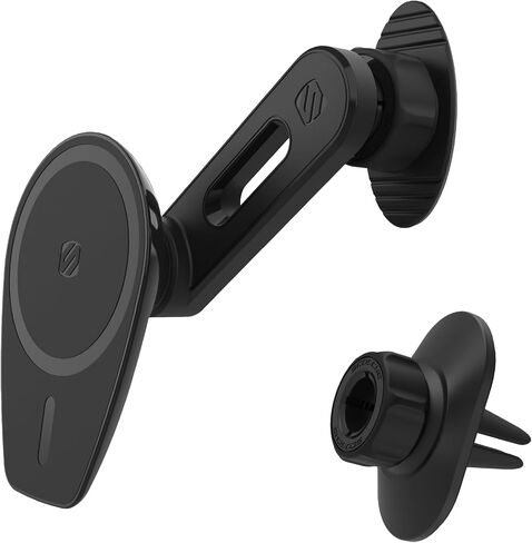 Scosche MPMSWDV-SP MagicMount Pro MS 3-in-1 Magnetic Phone Mount, Hands-Free Cell Phone Holder for Car Dashboard/Windshield/Vent Compatible with 16/15/14/13/12 Pro Pro Max Plus and Mag Safe Case in Saudi Arabia
