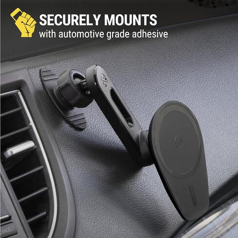 Scosche MPMSWDV-SP MagicMount Pro MS 3-in-1 Magnetic Phone Mount, Hands-Free Cell Phone Holder for Car Dashboard/Windshield/Vent Compatible with 16/15/14/13/12 Pro Pro Max Plus and Mag Safe Case in Saudi Arabia