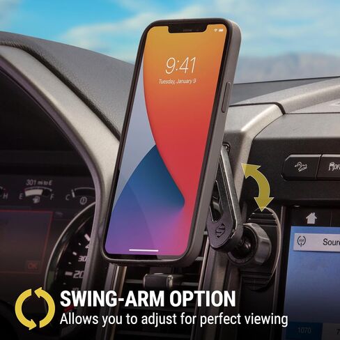 Scosche MPMSWDV-SP MagicMount Pro MS 3-in-1 Magnetic Phone Mount, Hands-Free Cell Phone Holder for Car Dashboard/Windshield/Vent Compatible with 16/15/14/13/12 Pro Pro Max Plus and Mag Safe Case in Saudi Arabia