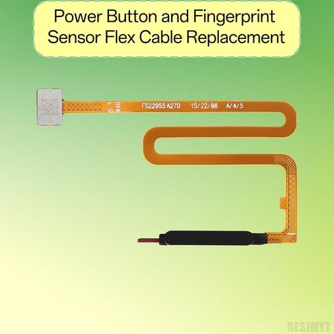 Power Button and Fingerprint Sensor Flex Cable Replacement for Samsung Galaxy A03s Black - Flex Cable Side Power On/Off Switch Control Button Connector Repair Parts for SM-A037U A037U1 in Kuwait