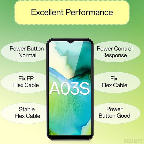 Power Button and Fingerprint Sensor Flex Cable Replacement for Samsung Galaxy A03s Black - Flex Cable Side Power On/Off Switch Control Button Connector Repair Parts for SM-A037U A037U1 in Kuwait