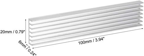 uxcell Electronics Cooler Dinkink for MOS GPU IC Silver 50 x 11 × 5 mm 5pcs in Kuwait