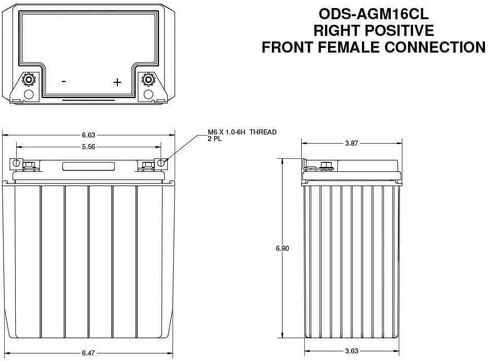 Odyssey Battery ODS-AGM16CL Extreme Series AGM Battery in Kuwait