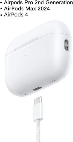 كابل Carplay المضفر لهواتف iPhone 15/16، 15/16 Pro Max، 15/16 Plus، iPad 10th Gen iPad Pro iPad Air 5th 4th، USB C إلى USB C لـ AirPods 4 AirPods Pro (الجيل الثاني)، سلك كابل الشاحن (3.3 قدم) in Saudi Arabia