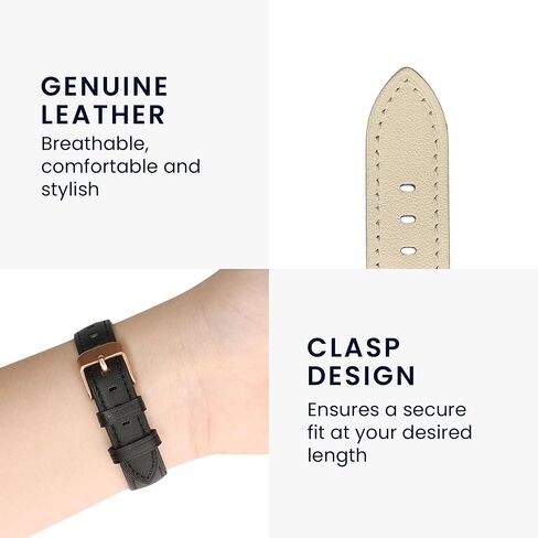 kwmobile Real Leather Watch Strap Compatible with Samsung Galaxy Fit 3 - Fitness Tracker Replacement Sports Wristband with Clasp in Saudi Arabia