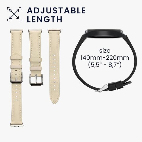 kwmobile Real Leather Watch Strap Compatible with Samsung Galaxy Fit 3 - Fitness Tracker Replacement Sports Wristband with Clasp in Saudi Arabia