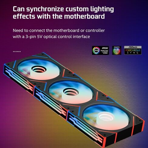 Prism 4 EX 120mm ARGB case Fan,Infinity Mirror RGB Light Effect 5V 3PIN Motherboard Light Sync 800~1850RPM PWM PC Fan Suitable for Computer Case and CPU Cooler（White） in Saudi Arabia