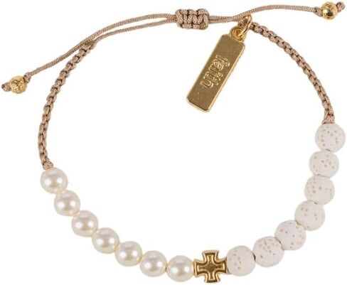 My Saint My Hero Perfectly Imperfect Bracelet For Her – Handwoven Inspirational Bracelet with Adjustable Slipknot and Sacred Medals Cast in Italy - Silver Tone in Kuwait