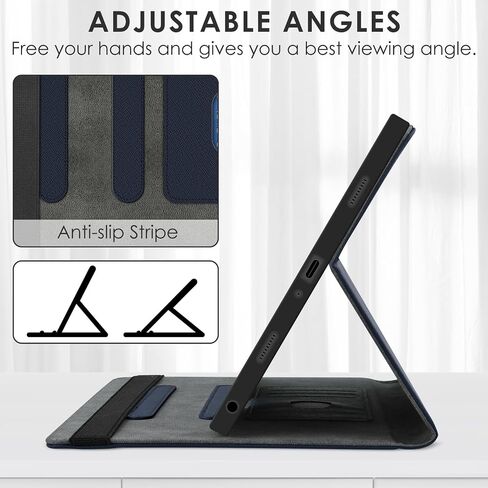 حالة detuosi لـ Samsung Galaxy Tab A9+/A9 Plus 11 بوصة 2024/2023 Tablet (SM-X210/X216/X218) Pu Leather Slim Folio مع حامل قلم S ، غطاء خلفي TPU الناعم ، النوم التلقائي/الاستيقاظ ، 2-زاوية. in Kuwait