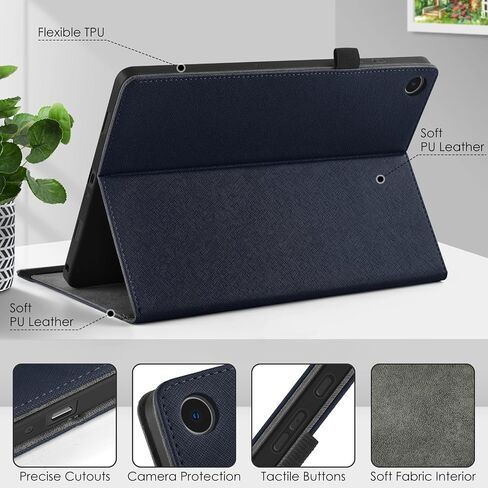 حالة detuosi لـ Samsung Galaxy Tab A9+/A9 Plus 11 بوصة 2024/2023 Tablet (SM-X210/X216/X218) Pu Leather Slim Folio مع حامل قلم S ، غطاء خلفي TPU الناعم ، النوم التلقائي/الاستيقاظ ، 2-زاوية. in Kuwait