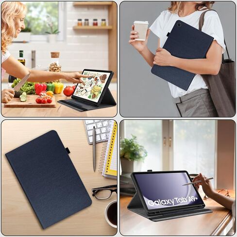 حالة detuosi لـ Samsung Galaxy Tab A9+/A9 Plus 11 بوصة 2024/2023 Tablet (SM-X210/X216/X218) Pu Leather Slim Folio مع حامل قلم S ، غطاء خلفي TPU الناعم ، النوم التلقائي/الاستيقاظ ، 2-زاوية. in Kuwait