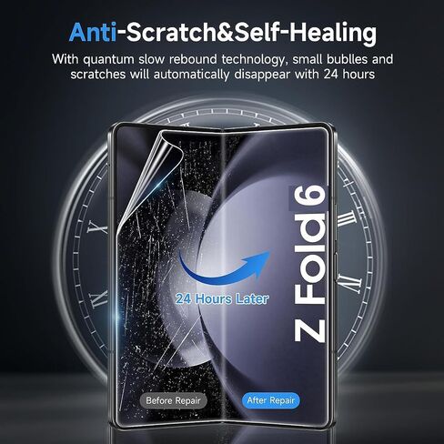 Screen Protector for Samsung Galaxy Z Fold 6 5G, 2 Pack Front Tempered Glass Saver with 2 Pack Inner Soft Flexible TPU Film, Anti Shatter, Case Friendly, Bubble Free, Anti-Scratch in Saudi Arabia