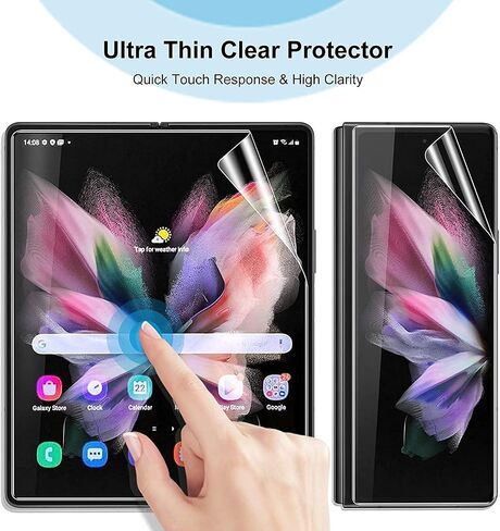 Screen Protector for Samsung Galaxy Z Fold 6 5G, 2 Pack Front Tempered Glass Saver with 2 Pack Inner Soft Flexible TPU Film, Anti Shatter, Case Friendly, Bubble Free, Anti-Scratch in Saudi Arabia
