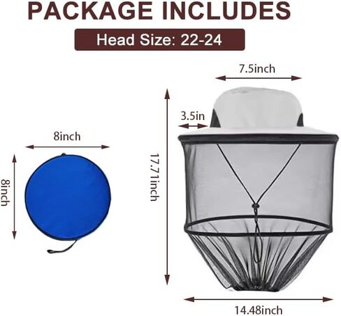 Aventik Adjustable Mosquito Hat with Netting for Maximum Bug Pair with Mosquito Jacket in Saudi Arabia