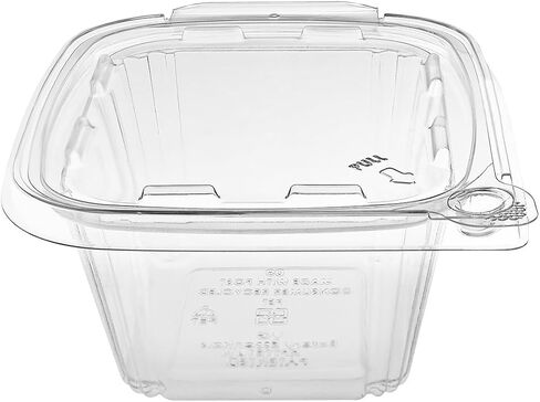 20 oz RPET Clear Hinged Lid Tamper Evident Container – 200 Pcs for Fruit, Dessert, Cookies, Snacks, For Take Out and Retail in Saudi Arabia