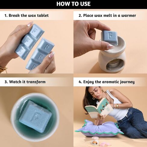 Folkulture Wax Melts Wax Cubes Strong Scent, Set of 5 Scented Wax Melts (30pc), Candle Warmer Wax Melts or Candle Wax Melts, Soy Wax Melts for Warmer, Candle Melts, Pumpkin Wax Melts in Kuwait