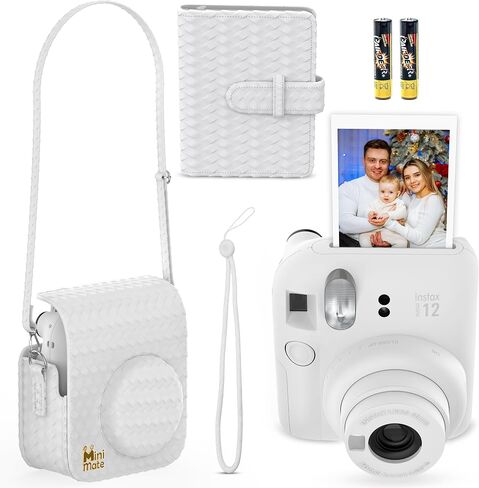 Fujifilm Instax Mini 12 Instant Camera Mint Green + Minimate Custom Designed Case + Fuji Instax Film 10 Sheets & Photo Album in Saudi Arabia