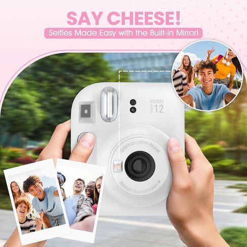 Fujifilm Instax Mini 12 Instant Camera Mint Green + Minimate Custom Designed Case + Fuji Instax Film 10 Sheets & Photo Album in Saudi Arabia