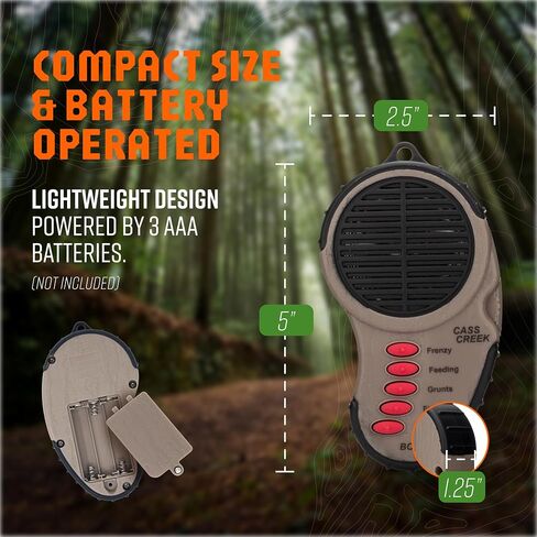 Cass Creek Ergo Predator Call, Handheld Electronic Game Call, CC010, Compact Design, 5 Calls In 1, Coyote Call, Expert Calls for Everyone, Brown, Black in Kuwait