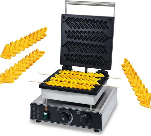 Christmas Tree Waffle Maker Mini | Waffle Stick Maker | Hotdog Waffle Maker | Non-Stick Teflon Coating,110V 50-300℃/122-572℉ Adjustable in Saudi Arabia