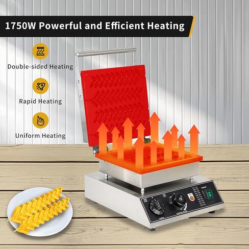 Christmas Tree Waffle Maker Mini | Waffle Stick Maker | Hotdog Waffle Maker | Non-Stick Teflon Coating,110V 50-300℃/122-572℉ Adjustable in Saudi Arabia