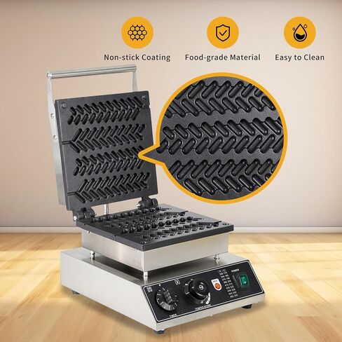 Christmas Tree Waffle Maker Mini | Waffle Stick Maker | Hotdog Waffle Maker | Non-Stick Teflon Coating,110V 50-300℃/122-572℉ Adjustable in Saudi Arabia