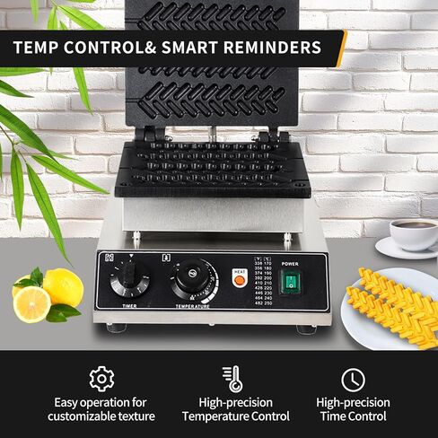 Christmas Tree Waffle Maker Mini | Waffle Stick Maker | Hotdog Waffle Maker | Non-Stick Teflon Coating,110V 50-300℃/122-572℉ Adjustable in Saudi Arabia
