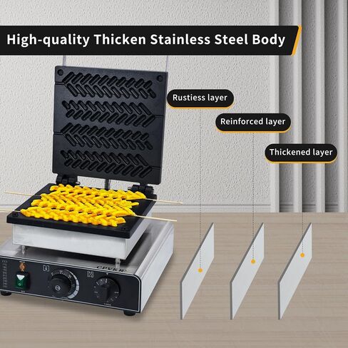 Christmas Tree Waffle Maker Mini | Waffle Stick Maker | Hotdog Waffle Maker | Non-Stick Teflon Coating,110V 50-300℃/122-572℉ Adjustable in Saudi Arabia