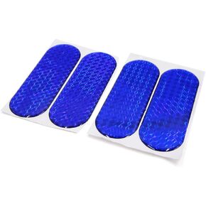 uxcell 4pcs Blue Reflective Safety Warning Self Adhesive Reflector Tape Sticker for Car
