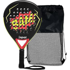 Padel Racket with Cover Bag - Carbon Surface with EVA Memory Foam- Paddle Tennis Racquets Lightweight