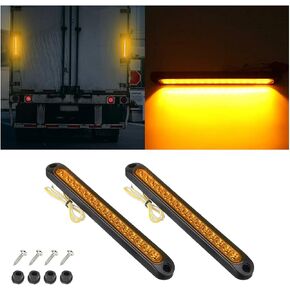 15 LED Trailer Brake Tail Light, 2 Pcs 10 Inch Car Brake Strip Lamp Assembly, Waterproof LED Bar Stop Turn Tail Lights, Car Accessories for SUV Truck Marine Boats Offroad RV ATV (Red)