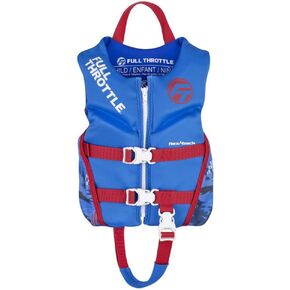 Full Throttle Child Rapid Dry Flex Back Life Jacket, Blue