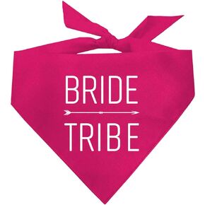 Bride Tribe Wedding Engagement Announcement Dog Bandana (Hot Pink, OS 172)