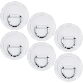 Stainless Steel D-Ring Patch Kit, PVC Paddle Board D-Rings for Kayak, Inflatable Boat, Caneo, SUP, No Glue Included, Water-Proof