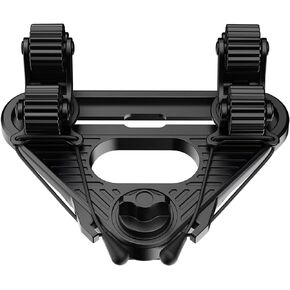 Doubleheader with Dual Kayak Paddle Holder, Multi-Functional Kayak Paddle Holder, Dual Head Kayak Track Mount Accessories with Two Security Tethers - Kayak Oar/Fishing Net/Gaff Holder for Fishing