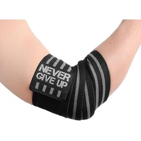 Professional Elbow Wrist Wraps 40" Elastic Elbow Support for Weightlifting Workout Bodybuilding Gym Fitness