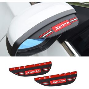 2 Pieces Mirror Rain Visor Eyebrow,Sunroof Moldings Side Mirror Visor Rain Guards,Universal Car Rear View Mirror Rain Cover,Waterproof Mirror Rain Visor Auto Accessories(Black)