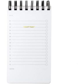 russell+hazel Spiral To Do Notebook, Office Supplies, 4" x 7", 196 Lined Pages, White (44311)